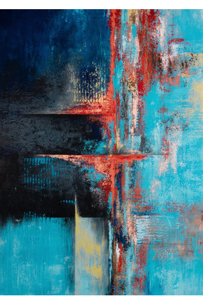 NEVER MIND 140x100 cm NOWOCZESNY OBRAZ NAMALOWANY NA PŁÓTNIE